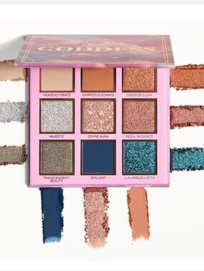 NEW Eloise Goddess 9 Shade Eyeshadow Palette Glitter Shimmer Matte Blue